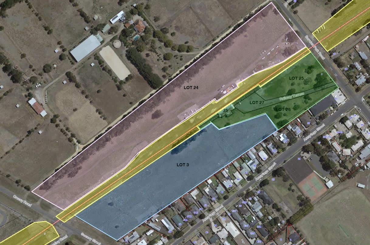 Aerial photo of Winchelsea station precinct Aerial photo of Winchelsea station precinct