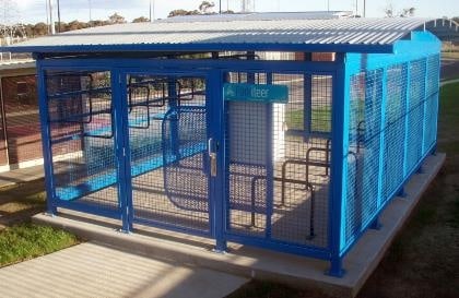 Secure bike parking shed Photo of secure bike parking shed