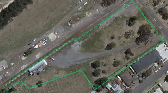 Aerial photo of Winchelsea station focus area Aerial photo of Winchelsea station focus area