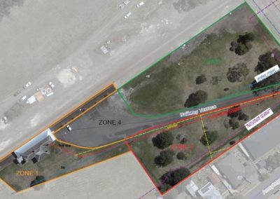 Aerial depiction of Winchelsea Train Station zones